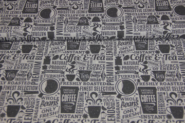 Baumwollwebware "Coffee & Tea", 0,5 m